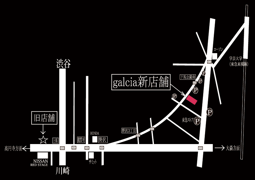 カスタムシルバーアクセサリーガルシアの地図