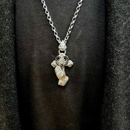 23NT-MPC001SS : PENDANT/AGAVE & PRAYING HANDS