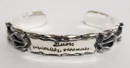 17B-BR-LPB002 : LETTERED PLATE BANGLE / SMALL 12mm