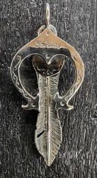 22NT-NJ101SS : PENDANT/ NAJA & FEATHER / SMALL