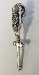 25NT-GHS001SS : PENDANT / GUITAR HEAD & SKULL