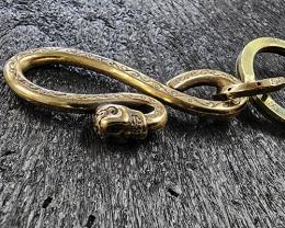 24WCB-TB001BB : BRASS WALLET CHAIN / Flintlock Pis