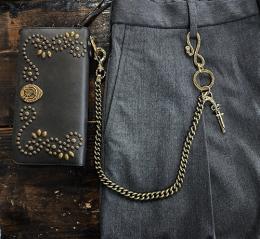 24WCB-TB001BB : BRASS WALLET CHAIN / Flintlock Pis