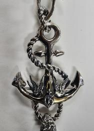 25WCS-SW001SB : WALLET CHAIN / SWALLOW & ANCHOR