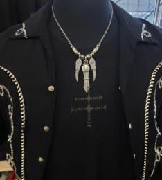 20NT-PC001SS : PENDANT & CHAIN / 3 FEATHER