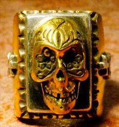 R-MM201 : RECTANGLE MEXICAN RING CALAVERA & M
