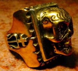 R-MM201 : RECTANGLE MEXICAN RING CALAVERA & M