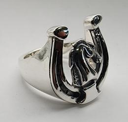 26R-HSH001SS : RING / HORSE & HORSESHOE