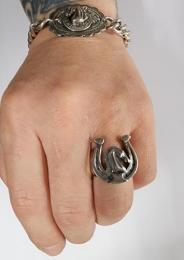 26R-HSH001SS : RING / HORSE & HORSESHOE