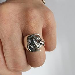 26R-VGH001SS : RING/V.GRESCH [G] MARK/LARGE&HORSE