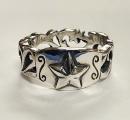 25R-MFCST001SS : RING / FLOWER CARVING / STAR