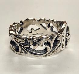 25R-MFCST001SS : RING / FLOWER CARVING / STAR