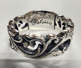 25R-MFCST001SS : RING / FLOWER CARVING / STAR
