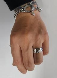25R-MFCST001SS : RING / FLOWER CARVING / STAR