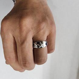 25R-MFCST001SS : RING / FLOWER CARVING / STAR
