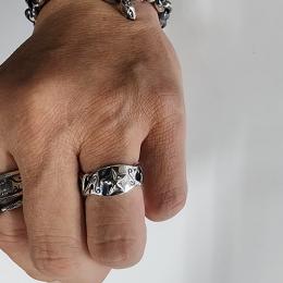 25R-MFCST001SS : RING / FLOWER CARVING / STAR