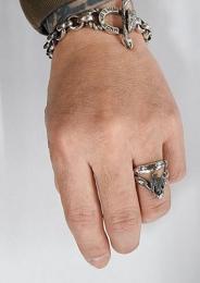 26R-RKWE001SS : RING / MEXICAN EAGLE & ROCK