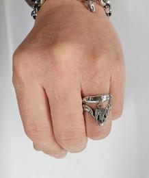 26R-RKWE001SS : RING / MEXICAN EAGLE & ROCK