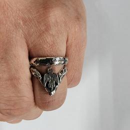 26R-RKWE001SS : RING / MEXICAN EAGLE & ROCK