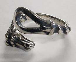 26R-HLH001S : RING / HORSE HEAD & HORSESHOE