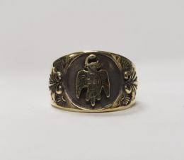 22R-AG001 : RING/ MEXICAN EAGLE & AGAVE