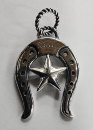 20NT-OSSH001SS : PENDANT / STAR & HORSESHOE/LARGE
