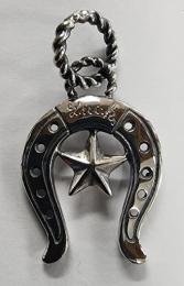 25NT-OSSH201SS : PENDANT / STAR & HORSESHOE/SMALL