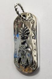 19NT-DTE001SS : PENDANT / Dog tag AGAVE & M.EAGLE