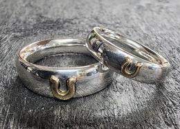 GPR05R : HORSE SHOE PAIR RING (ROUND TYPE)