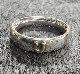 GPR05R : HORSE SHOE PAIR RING (ROUND TYPE)