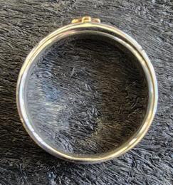 GPR03F : CROSS PAIR RING (FLAT TYPE)