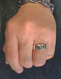 GPR03F : CROSS PAIR RING (FLAT TYPE)