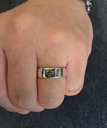 GPR03F : CROSS PAIR RING (FLAT TYPE)
