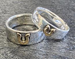 GPR05F : HORSE SHOE PAIR RING (FLAT TYPE)