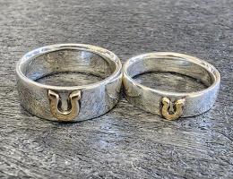 GPR05F : HORSE SHOE PAIR RING (FLAT TYPE)