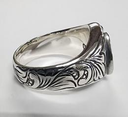 18R-OVEG008 : OVAL ENGRAVING RING / HORSESHOE
