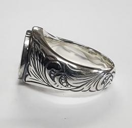 18R-OVEG008 : OVAL ENGRAVING RING / HORSESHOE