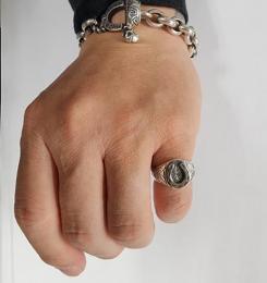 18R-OVEG008 : OVAL ENGRAVING RING / HORSESHOE