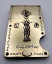 25MCB001 : MONEYCLIP & CARDCASE/ SANTA MUERTE & AΩ