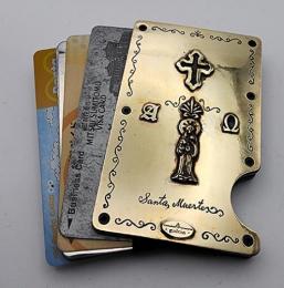 25MCB001 : MONEYCLIP & CARDCASE/ SANTA MUERTE & AΩ