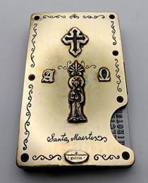 25MCB001 : MONEYCLIP & CARDCASE/ SANTA MUERTE & AΩ