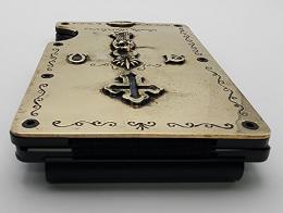 25MCB001 : MONEYCLIP & CARDCASE/ SANTA MUERTE & AΩ