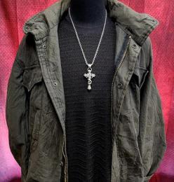 20NT-SSE001SS : PENDANT/SANTA MUERTE & SNAKE XIII