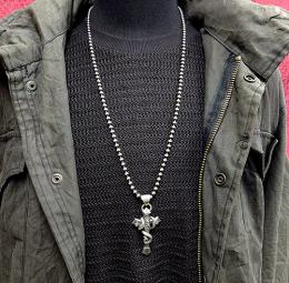 20NT-SSE001SS : PENDANT/SANTA MUERTE & SNAKE XIII