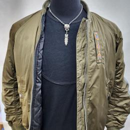 20NC-SN001SS : NECKLACE CHAIN / SNAKE & CROSS