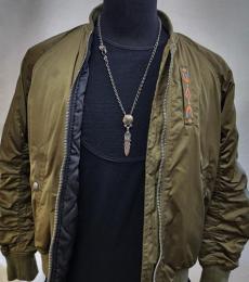 20NC-SN001SS : NECKLACE CHAIN / SNAKE & CROSS