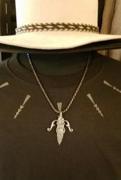 18NT-FEH001R3-SS : PENDANT / EAGLE HEAD FEATHER