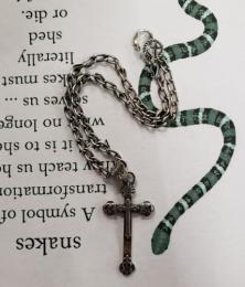 20NC-SN001SS : NECKLACE CHAIN / SNAKE & CROSS