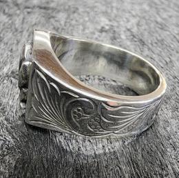 24R-REEGR001SS : RECTANGLE ENG RING / ROSE