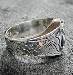 24R-REEGR001SS : RECTANGLE ENG RING / ROSE